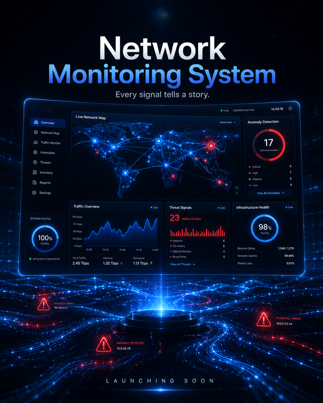 Monarc Network Monitoring Security interface